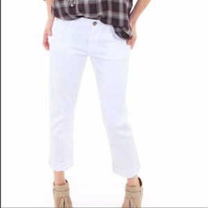 Goldsign Hisjean White MidRise Cropped Jeans Size 27